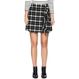 Kate Spade New York Rustic Plaid Fringe Skirt size 0